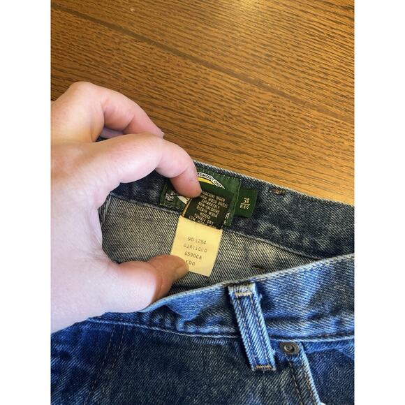 Cabelas Men's Jeans 38x30 Blue Dark Wash Straight Leg Denim Hunting Gear EUC - Picture 3 of 10